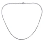 precision set lab diamond tennis necklace closeup