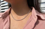full diamond coverage necklace 6.35mm round stones