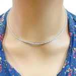 premium heavy look tennis necklace 6.35mm diamonds