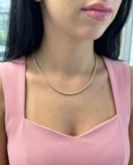 14K Gold 49.70ctw 5.20mm Round Lab Diamond 20 Inches 4 Prong Classic Tennis Necklace - Image 2