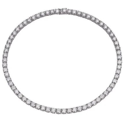 6.35mm Round Diamond Tennis Necklace