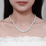 6.35mm Round Diamond Tennis Necklace
